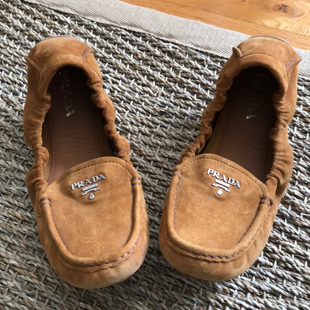 PRADA Scrunch Driving Moccasins